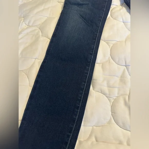 PAIGE Dark Blue Mid Rise Stretch Skinny Jeans - Picture 4 of 7